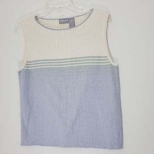 Liz Claiborne Multicolored Cotton Vest, Size Large